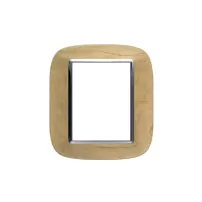 placa 3+3 color madera acer modelo eliptica bticino ref hb4826lae