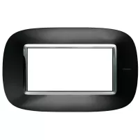 placa 4 modulos color antracita estilo eliptica bticino ref hb4804xs