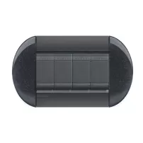 placa eliptica 4 mod living light. terminacion antracita bticino cod ref lnb4804ar