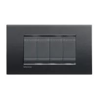 placa rectangular 4 modelo living light. terminacion antracita bticino ref lna4804ar