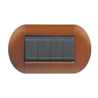 placa eliptica 4 modelo living light. terminacion cerezo americano bticino cod ref lnb4804lca