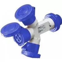 adaptador industrial mult 3 sal 16a 220v 2p+t ip67 gewiss ref gw64024