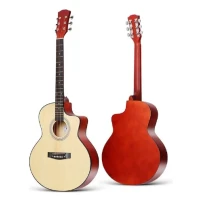 guitarra acústica cutaway cheellde de 41 pulg color natural