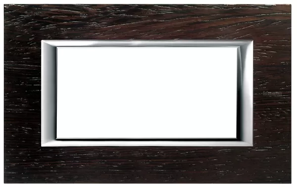 Placa 4 Modulos. Color Madera - Wenge Modelo Axolute Bticino Ref Ha4804lwe