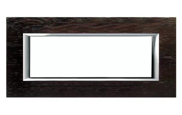 Placa 6 Modulos Color Wenge Modelo Axolute Bticino Ref Ha4806lwe