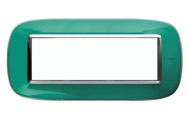 Placa 6 Modulos Color Verde Liquido Modelo Eliptica Bticino Ref Hb4806dv