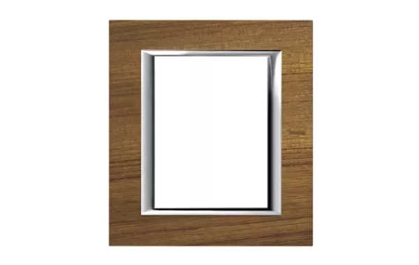 Placa 3+3 Modulos Color Madera - Teca Modelo Axolute Bticino Ref Ha4826ltk