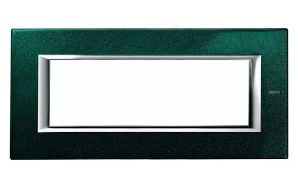 Placa 6 Modulos. Color Verde Sevres Modelo Axolute Bticino Cod Ref Ha4806vs