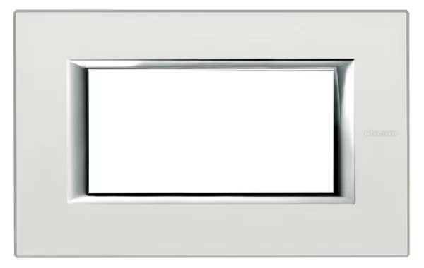 Placa 4 Modulos Color Plata Modelo Axolute Bticino Ref Ha4804san