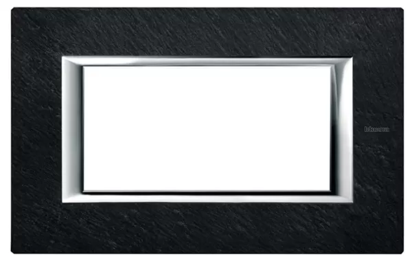 Placa 4 Modulos. Color Piedra - Pizarra Modelo Axolute Bticino Ref Ha4804rlv