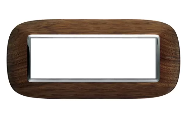 Placa 6 Modulos. Color Madera - Nogal Bticino Ref Hb4806lnc