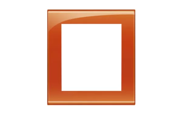 Placa Rectangular 3+3 Modelo Living Light. Naranja Bticino Ref Lna4826od