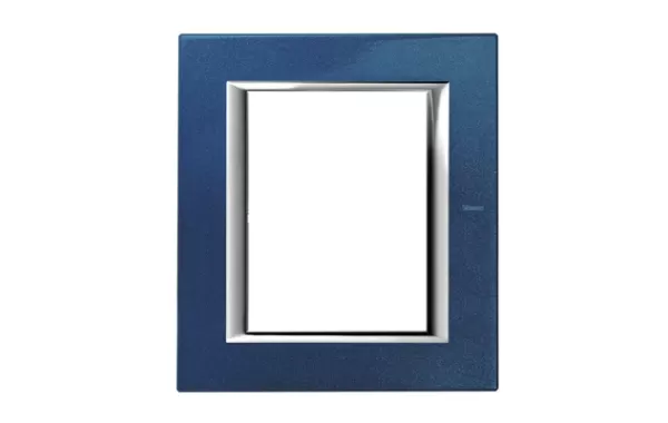 Placa 3+3 Modulos Color Azul Meissen Modelo Axolute Bticino Ref Ha4826bm