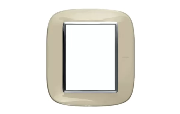 Placa 3+3 Color Marfil Liquido Modelo Eliptica Bticino Ref Hb4826da