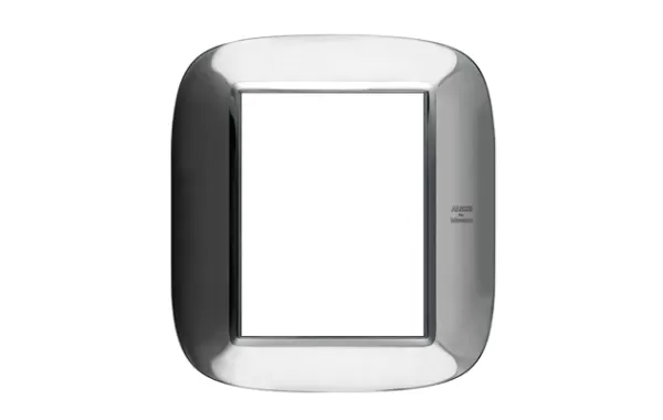 Placa 3+3 Color Acero Alessi - Inox. Modelo Eliptica Bticino Cod Ref Hb4826axl