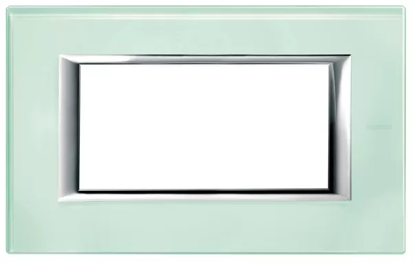 Placa 4 Modulos. Color Vidrio - Kristall Modelo Axolute Bticino Ref Ha4804vka