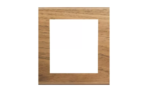 Placa Rectangular 3+3 Modelo Living Light. Terminacion Nogal Italiano Bticino Ref Lna4826lnc
