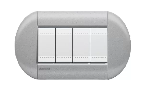 Placa Eliptica 4 Mod Living Light. Terminacion Cordoba Bticino Cod Ref Lnb4804co
