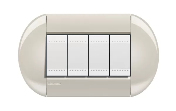 Placa Eliptica 4 Modelo Living Light . Colonial Bticino Ref Lnb4804cl