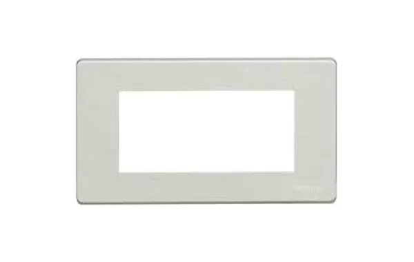 Placa 4 Modulos. S/ Tornillos Aluminio - Oxidal Bticino Ref 504/4a/x