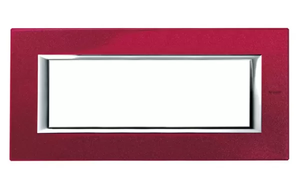 Placa 6 Modulos Color Rojo China Modelo Axolute Bticino Ref Ha4806rc