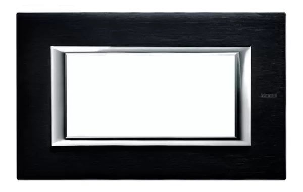 Placa 4 Modulos Color Aluminio - Antracita Cepillado Modelo Axolute Bticino Ref Ha4804xs