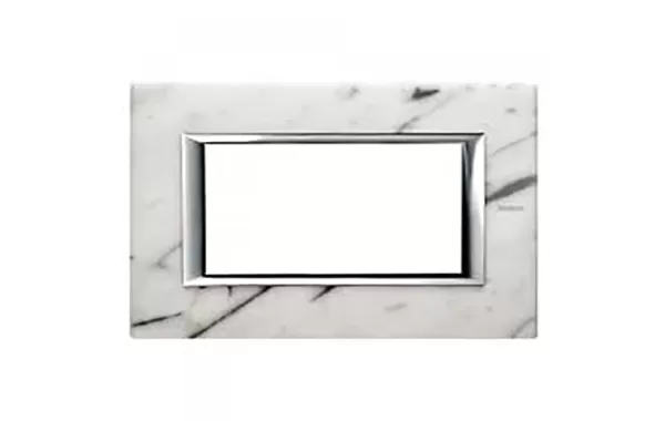 Placa 4 Modulos. Color Marmol De Carrara Modelo Axolute Bticino Ref Ha4804rmc
