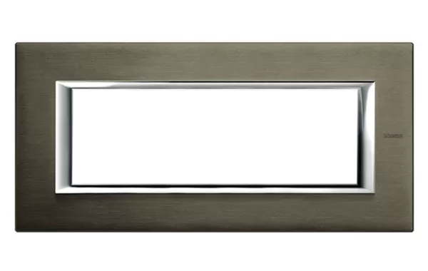 Placa 6 Modulos Color Bronce Modelo Axolute Bticino Ref Ha4806br