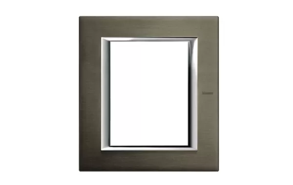 Placa 3+3 Modulos Color Bronce Modelo Axolute Bticino Ref Ha4826br