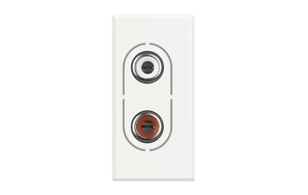 Conector Audio Rca X 2 - Blanco Bticino Ref Hd4281