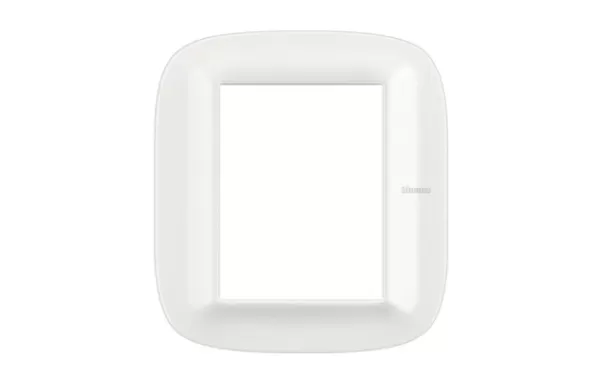Placa 3+3 Modulos. Color Corian - Hielo Blanco Modelo Eliptica Bticino Ref Hb4826cgw
