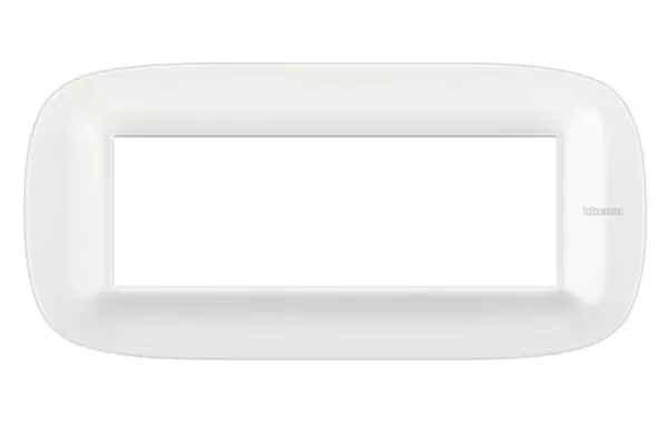 Placa 6 Modulos Color Corian - Hielo Blanco Bticino Ref Hb4806cgw