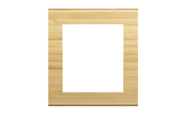 Placa Rectangular 3+3 Modelo Living Light . Terminacion Bambu Bticino Ref Lna4826lba
