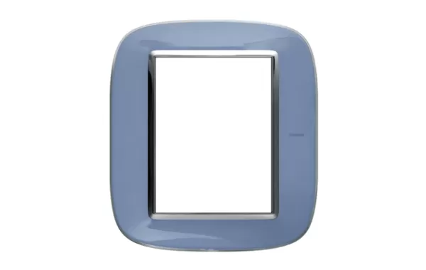 Placa 3+3 Color Azul Liquido Modelo Eliptica Bticino Ref Hb4826dz