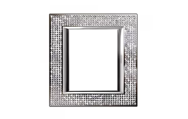 Placa 3+3 Mod. Color Cristal Sw - Axolute Bticino Ref Ha4826swc