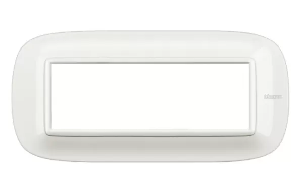 Placa 6 Modulo. Color Blanco Axolute Modelo Eliptica Bticino Ref Hb4806hd