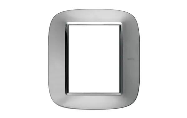 Placa 3+3 Color Metalizado - Aluminio Bticino Ref Hb4826xc