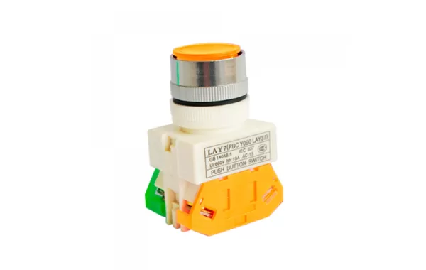 Pulsador Parada Amarillo 22mm 1nc-bekam