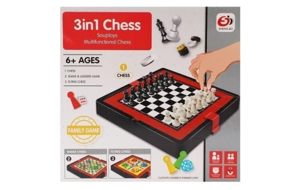 Juego De Mesa Magnético 4 En 1 Ludo, Damas, Ajedrez Y Snake