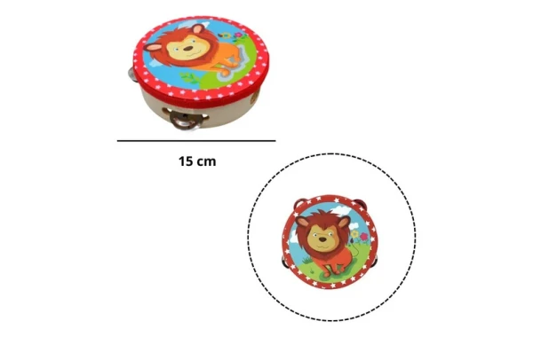 Pandero Musical Infantil Léon 6 Pulgadas 8 Chapas