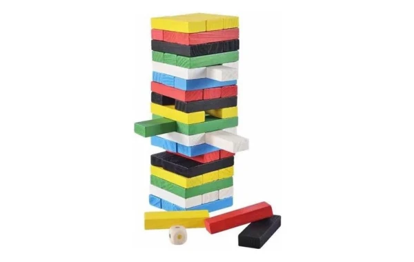 Torre De Colores De Madera Con 48 Piezas