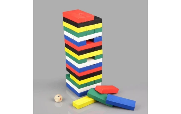 Torre De Colores De Madera Con 48 Piezas