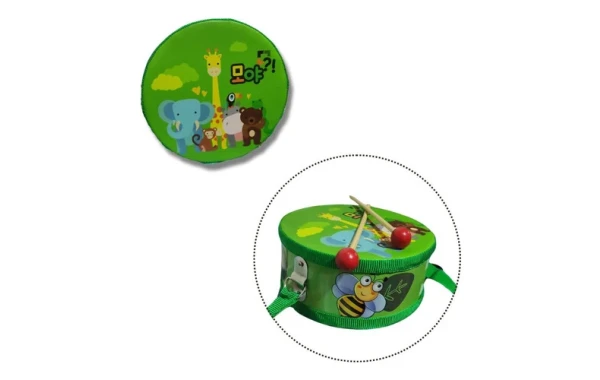 Tamboril Musical Infantil Diseño De Animales Incluye Mazos