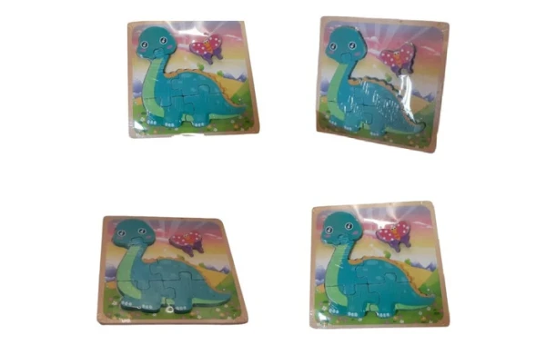 Rompecabezas De Dinosaurio Para Niños De 6 Piezas
