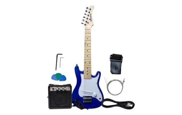 Guitarra Eléctrica Scorpion De Niño Azul Pa-g1-e2