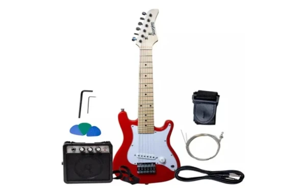 Scorpion Pack Guitarra De Niño Eléctrica 24 Pulg Rojo