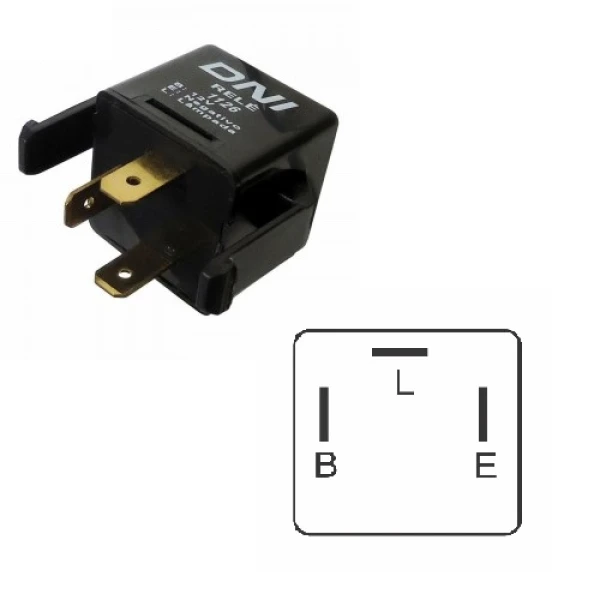 FLASHER 3 PINES L-B-E 12V HYUNDAI / KIA - TOP RELAY BRASIL