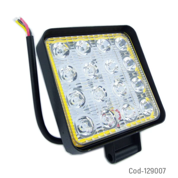 Neblinero Cuadrado 16 Led 105x105x14mm