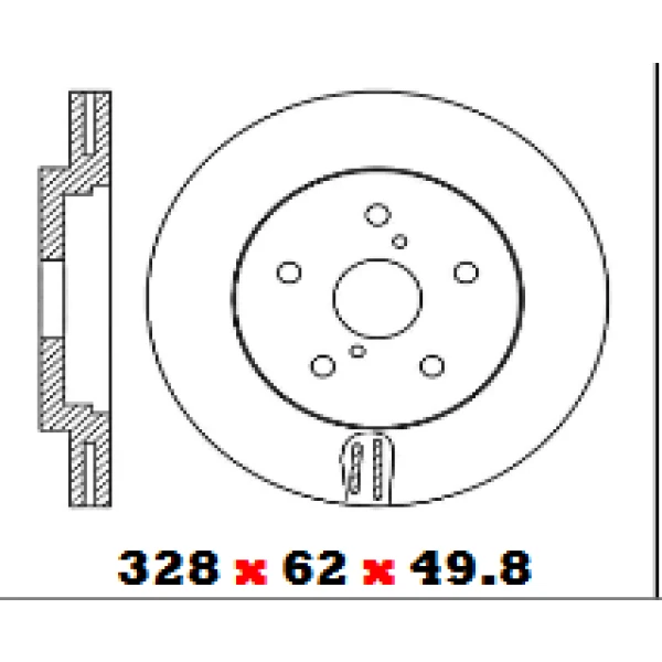 Disco De Freno Delantero Para Toyota Camry 2017 2025 2.5