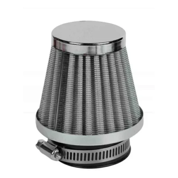 FILTRO CONICO PARA MOTO CROMADO/GRIS 1 3/4 RACINGTEC